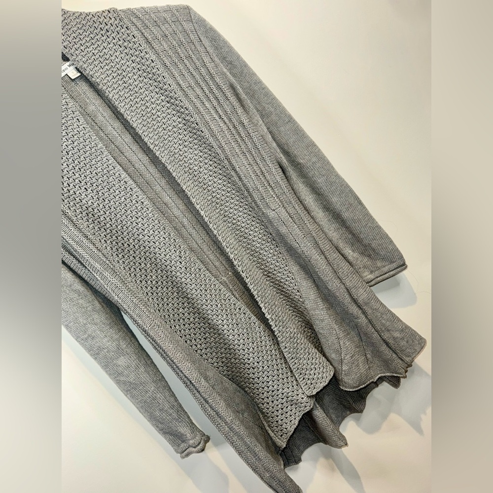 STUDIO WORKS | Open-Front|Textured|Knit Pattern Cardigan - Picture 5 of 10
